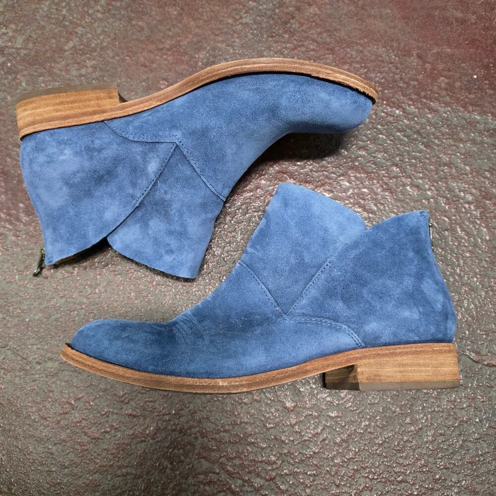 Kork Ease Easy Ryder Women Ankle Boots US 8 M blue suede bootie K53504 low heel - Picture 7 of 11